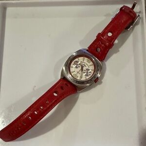 Tommy Bahama Red Smartwatch with Silver Accents
